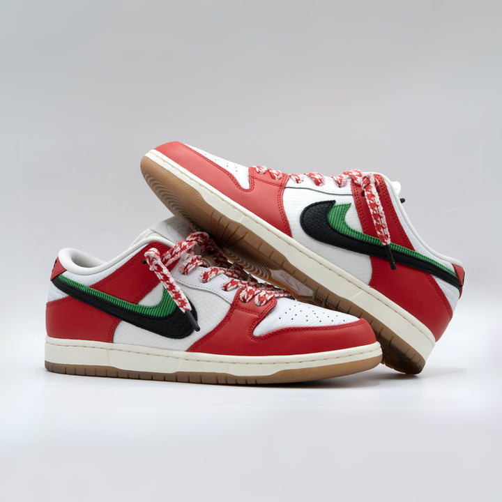 SB Dunk Low x FRAME 'Chile Red'
